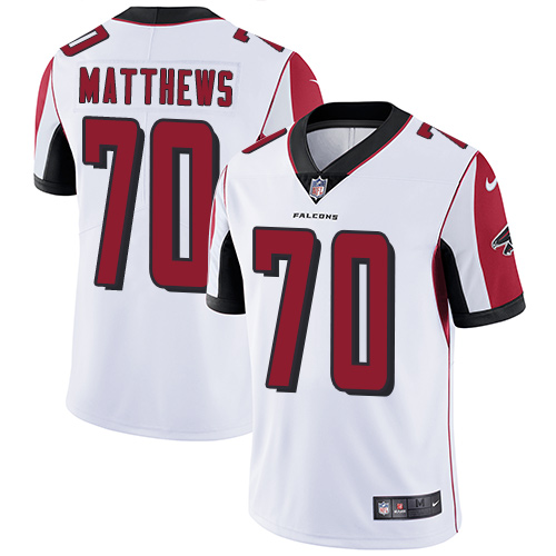 2019 men Atlanta Falcons #70 Matthews white Nike Vapor Untouchable Limited NFL Jersey->atlanta falcons->NFL Jersey